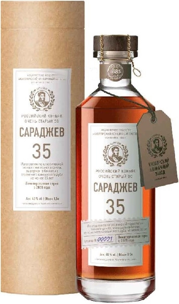 Коньяк Сараджев ОС 35-летний, с мюзле, в тубе, 0.5 л