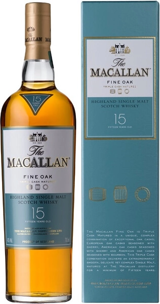 Виски Macallan Fine Oak 15 Years Old, with box, 0.7 л