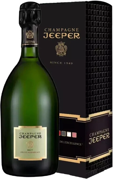 Шампанское Champagne Jeeper, Grand Assamblage Brut, Champagne AOC, gift box