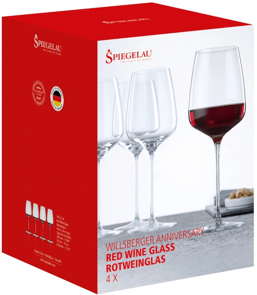 Бокалы Spiegelau, Willsberger Anniversary Red Wine Glass, Set of 4 pcs, 510 мл