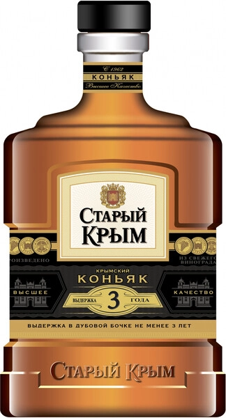Коньяк Старый Крым 3-летний, 0.5 л