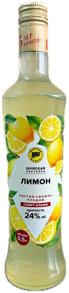 Ликер "Шуйская" Лимон, настойка полусладкая, 0.5 л