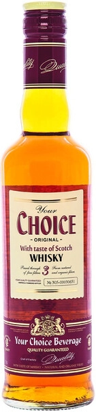 Виски Your Choice 3, With taste of Scotch Whisky, 0.5 л