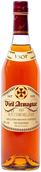 Арманьяк Gelas, Vieil Armagnac des R.P. Cordeliers VSOP, 0.7 л