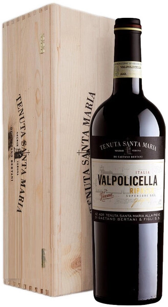 Вино Tenuta Santa Maria, Valpolicella Ripasso Classico Superiore DOC, 2018, wooden box, 1.5 л
