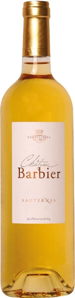 Вино Chateau Barbier, Sauternes AOC, 2015