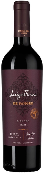 Вино Luigi Bosca, De Sangre Malbec, Lujan de Cuyo DOC, 2021