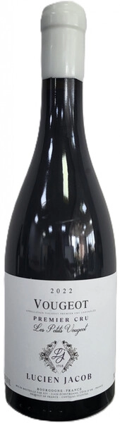 Вино Lucien Jacob, Vougeot Premier Cru Les Petits Vougeots AOC, 2023