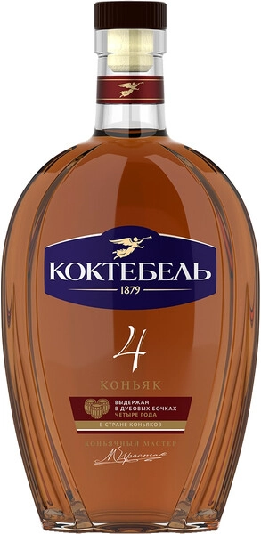 Коньяк Коктебель 4-летний, 0.5 л
