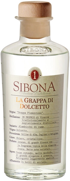 Граппа Sibona, La Grappa di Dolcetto, 0.5 л