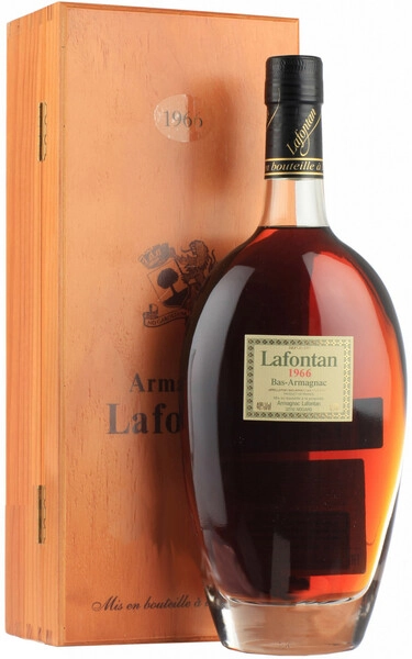 Арманьяк Lafontan Millesime, 1966, wooden box, 0.7 л