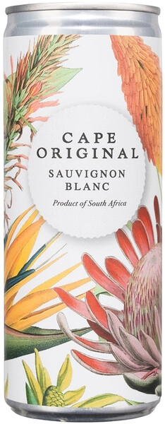 Вино Cape Original Sauvignon Blanc, Western Cape WO, 2024, in can, 250 мл