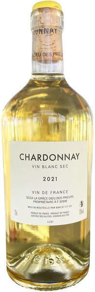 Вино Chateau La Grace Dieu des Prieurs, Chardonnay VdF, 2021