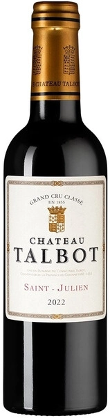 Вино Chateau Talbot, St-Julien AOC 4-me Grand Cru Classe, 2022, 375 мл