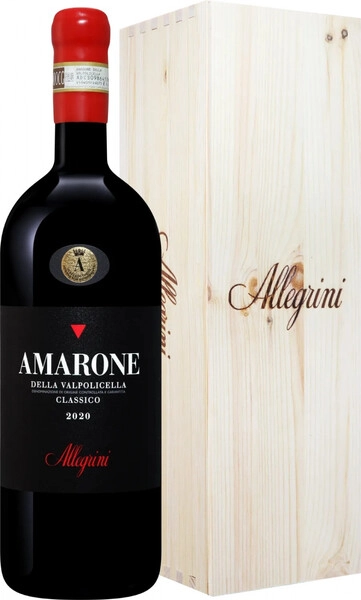 Вино Allegrini, Amarone della Valpolicella Classico DOCG, 2020, wooden box, 1.5 л