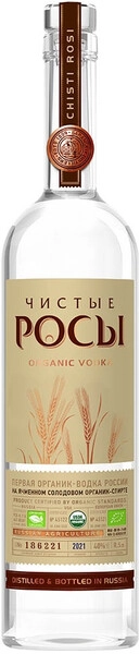 Водка Чистые Росы Из ячменного зерна, 0.5 л
