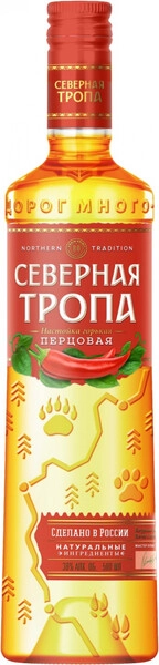 Ликер КВКЗ, Северная Тропа Перцовая, настойка горькая, 0.5 л