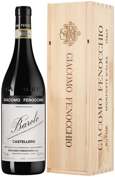 Вино Giacomo Fenocchio, Barolo Castellero DOCG, 2019, wooden box