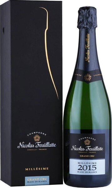 Шампанское Nicolas Feuillatte, Grand Cru Brut Blanc de Blancs Chardonnay, 2015, gift box