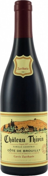 Вино Chateau Thivin, Cuvee Zaccharie Cote de Brouilly AOC, 2023