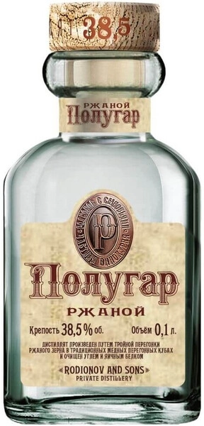 Водка Polugar Rye, 100 мл