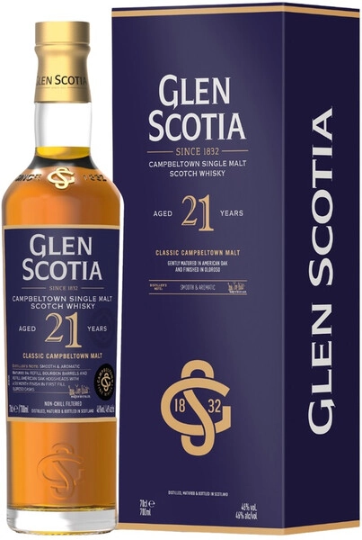 Виски Glen Scotia 21 Years Old, gift box, 0.7 л