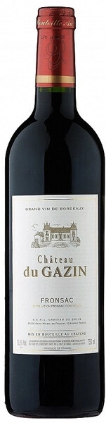 Вино Chateau du Gazin, Fronsac AOC, 2014
