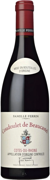 Вино Famille Perrin, Coudoulet de Beaucastel, Cotes-du-Rhone AOC Rouge, 2019