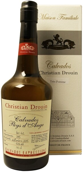 Кальвадос Christian Drouin, Calvados Pays d'Auge Tres Pomme, gift box, 0.7 л