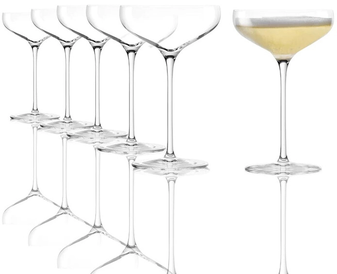 Чаши Stoelzle, Quatrophil Swing Champagne Bowl, set of 6 pcs