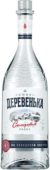 Водка Зимняя деревенька На солодовом спирте, 0.5 л
