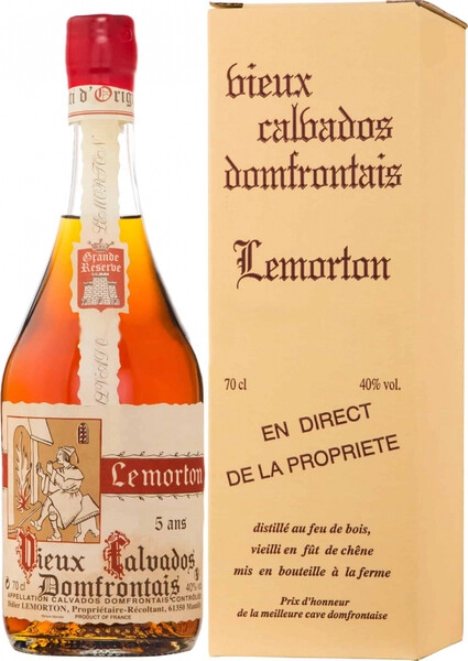 Кальвадос Calvados Lemorton, Reserve 5 Years Old, gift box, 0.7 л