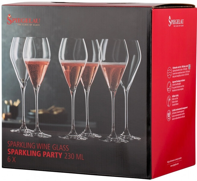 Бокалы Spiegelau, Sparkling Party Sparkling Wine, Set of 6 pcs, 230 мл