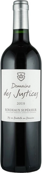 Вино Domaine des Justices Rouge, Bordeaux Superieur AOC, 2019