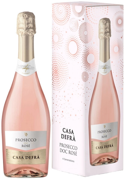 Игристое вино Casa Defra, Prosecco DOC Rose, gift box