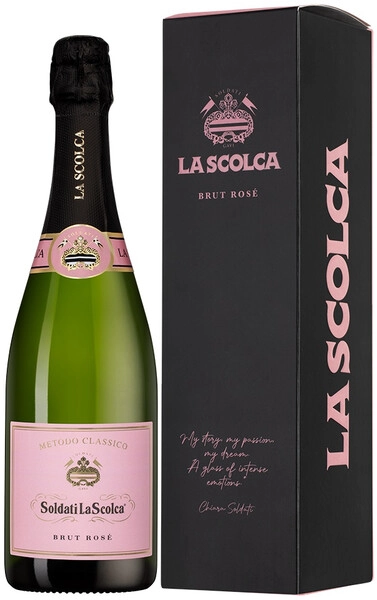 Игристое вино Soldati La Scolca Brut Rose, 2018, gift box