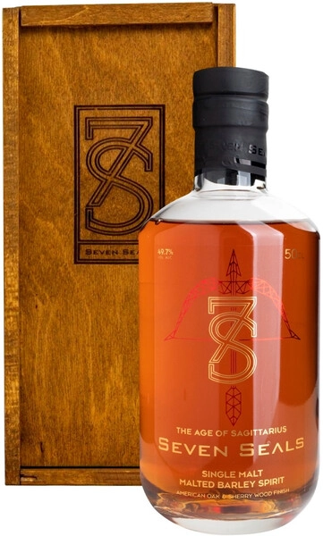 Виски Seven Seals Zodiac The Age of Sagittarius Single Malt, wooden box, 0.5 л