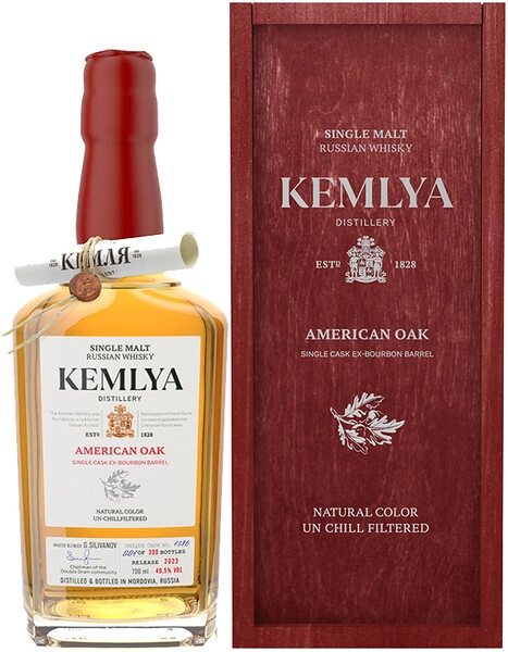 Виски Kemlya American Oak, wooden box, 0.7 л