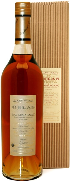 Арманьяк Gelas, Bas Armagnac Monocepage Baco, 18 ans, gift box, 0.7 л