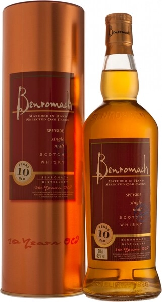 Виски Benromach 10 Years Old, in tube, 0.7 л