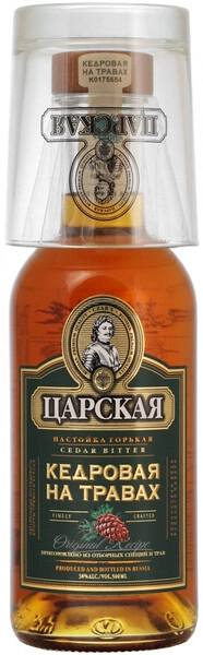 Ликер Царская Кедровая на Травах, со стаканом, 0.5 л