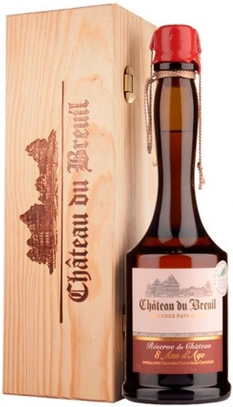 Кальвадос Reserve du Chateau, 8 Ans, Pays d'Auge AOC, wooden box, 0.7 л