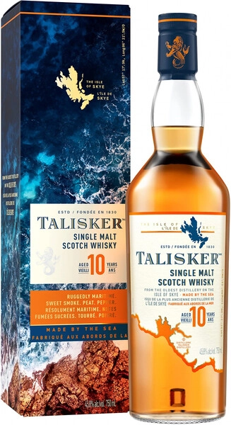 Виски Talisker 10 Years Old, gift box, 0.75 л