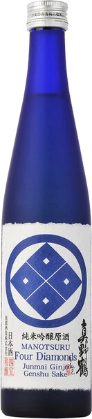 Саке Manotsuru, Four Diamonds Junmai Ginjo Genshu, 0.5 л