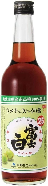 Ликер Nakano, Fujishiro Ume Chuhai, 0.6 л
