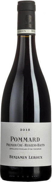 Вино Benjamin Leroux, Pommard Premier Cru Rugiens-Hauts AOC, 2018