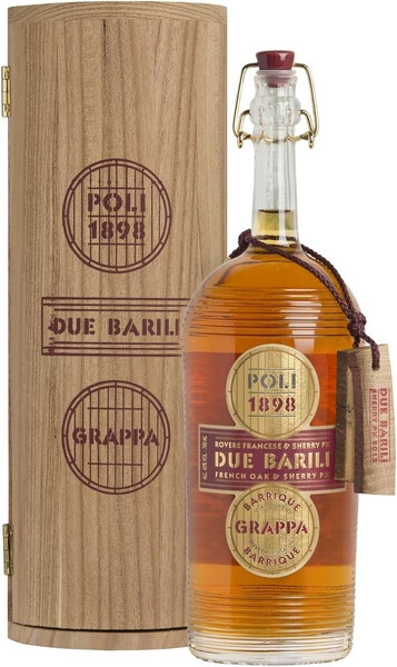 Граппа Poli, Due Barili, wooden tube, 0.7 л