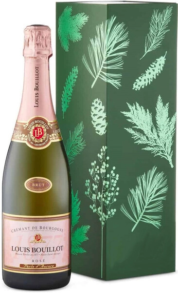 Игристое вино Louis Bouillot, "Perle d'Aurore" Brut Rose, Cremant de Bourgogne AOC, gift box