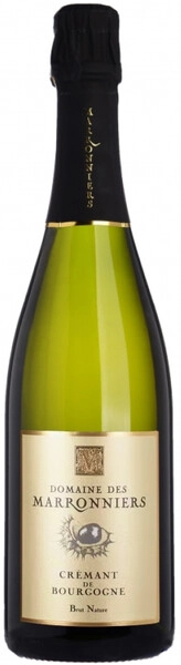 Игристое вино Domaine des Marronniers, Cremant de Bourgogne Brut Nature AOC, 2019