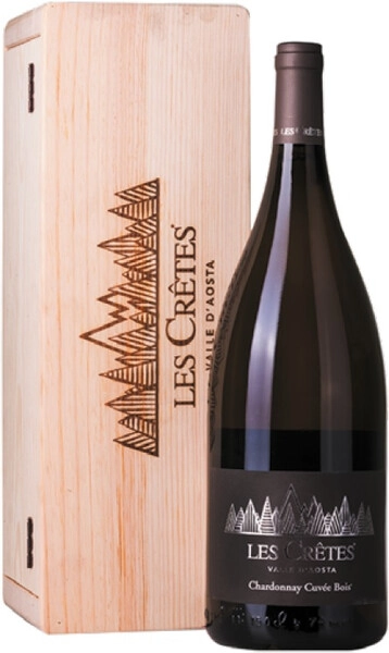 Вино Les Cretes, Chardonnay Cuvee Bois, 2018, wooden box, 1.5 л